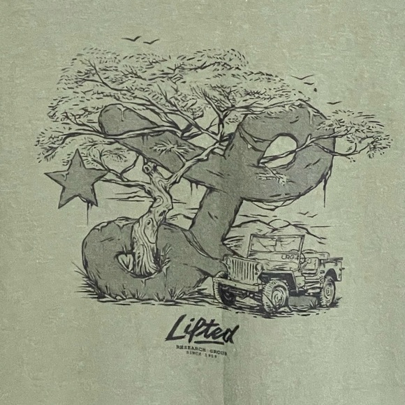 LRG Tree Logo Graphic Green T Shirt Adult size Large - Picture 3 of 6